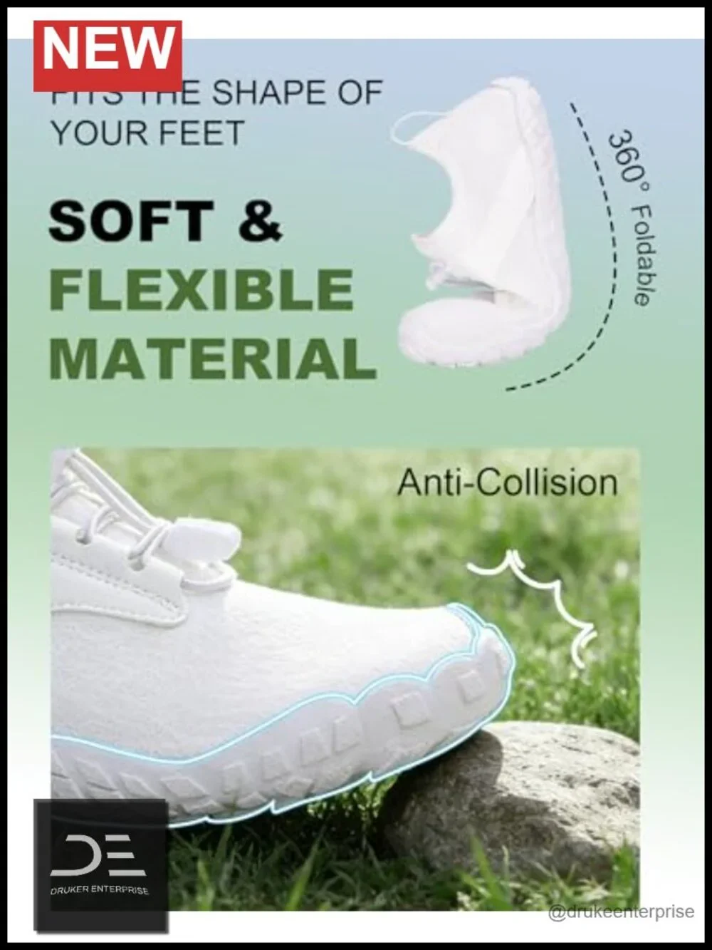 Barefoot Water Shoes Quick Dry Athletic Non-Slip Wide Toe Aqua Footwear Beach